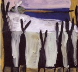 Foto: Gianluigi Toccafondo, I conigli neri, tecnica mista su tela, cm. 135x150 (cartolina della galleria l’affiche, Milano, 1996)