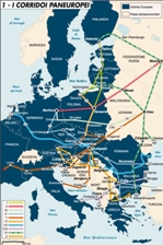 Foto: cartina dei corridoi paneuropei