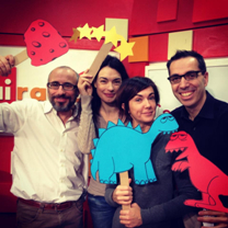Foto: da sx da sinistra Marco Ardemagni, Natascha Lusenti, Cinzia Poli e Filippo Solibello