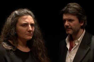 Foto di scena: Isabella Giannone, Francesco Branchetti ne La finzione della vita al Teatro Oscar di Milano