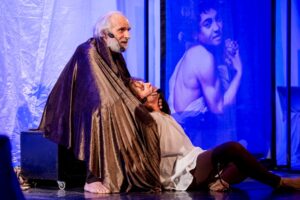Foto di scena: Caravaggio, Giorgio Putzolu e Rosa Maria Messina, al Nuovo Teatro Ariberto di Milano domenica 21 gennaio 2018