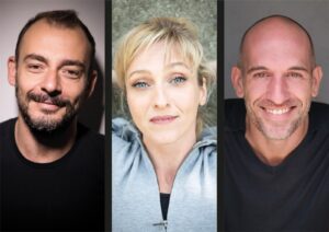 Foto: cast de “I segreti di Milano” - Pasquale di Filippo, Silvia Giulia Mendola, Giuseppe Sartori - Ex-convento di Abbiategrasso (MI), venerdì 15 luglio 2022 ore 21,00