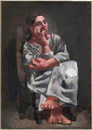 Foto: Pablo Picasso, Donna seduta. 1920. Olio su tela. Musée national Picasso-Paris © RMN Grand Palais / ph Mathieu Rabeau © Succession Picasso by SIAE 2023