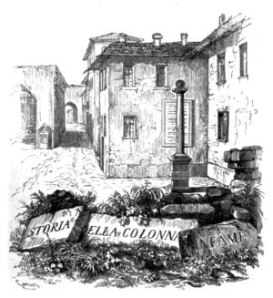 Foto: Storia della colonna infame di Alessandro Manzoni. Immagine di Francesco Gonin per l’edizione del 1840